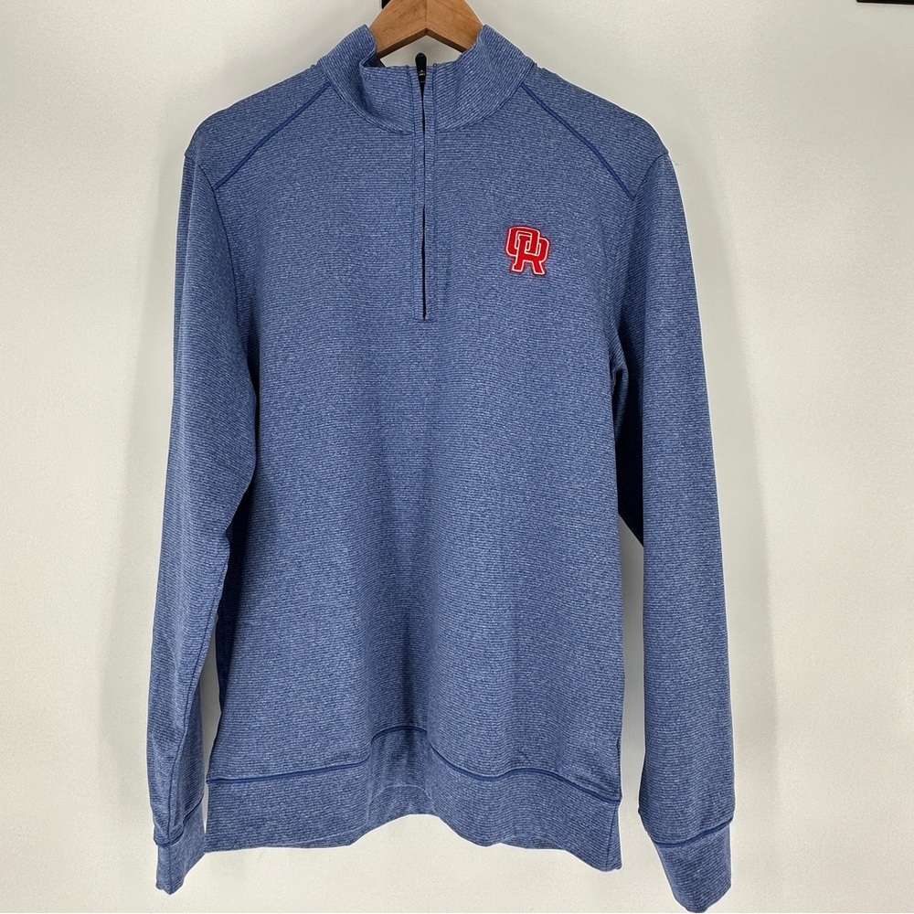 Cutter & Buck Blue Zip Up Sweater with‎ Raglan Sleeves